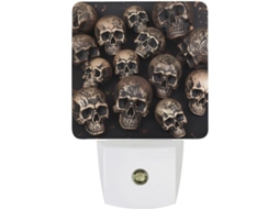 Luminária de parede com várias opções de difusores, sensor crepuscular, luz LED branca, lâmpada de baixo consumo (1/4 de polegada).