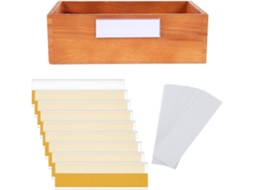 100 Etiquetas Transparentes Autoadesivas com Verso Adesivo para Identificar Cestos e Prateleiras de Pvc, Pacot