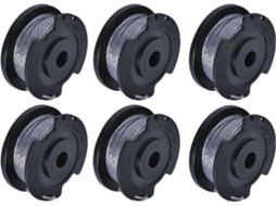 Bobina e Fio compatíveis com Bosch Easygrasscut 23, 26, 18 230, 260 18 26 6 peças 2,99 metros nylon corte rápido durável