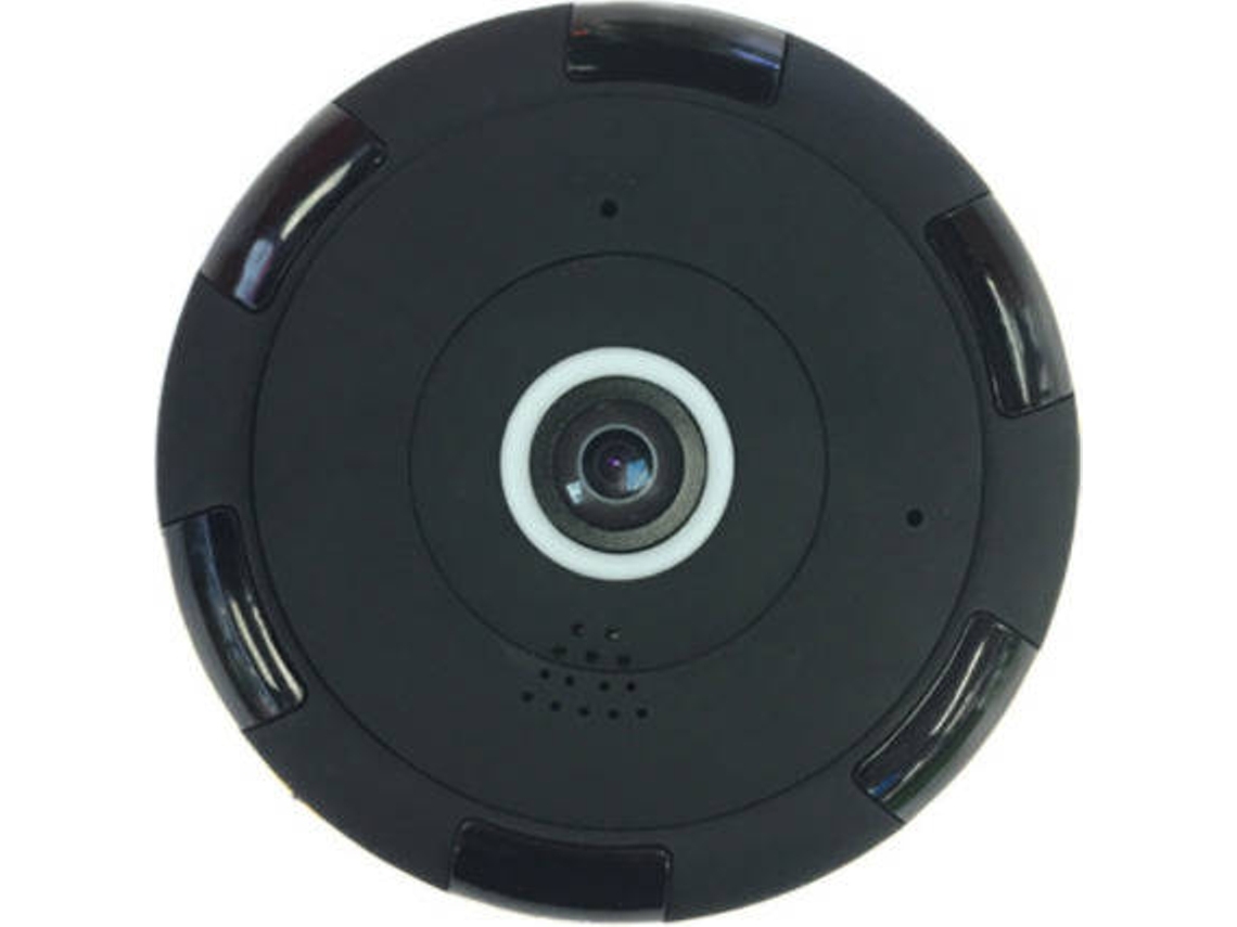 Câmera 1080P Hd Wifi Vista Panorâmica de 360 ​​Graus com Detecção de Movimento Por Visão Noturnapreto YIZHOOD