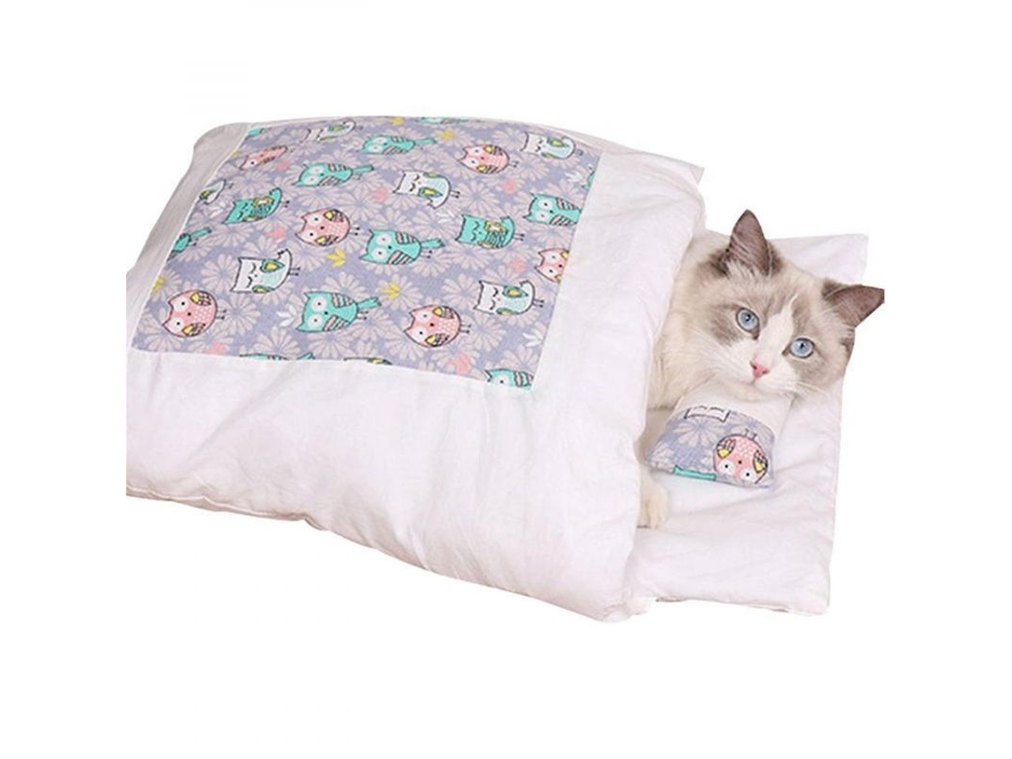 2026 saco de Dormir para Gatos Calientito Invierno Cama Removable Pequeño Mascota Casa Acogedora S C