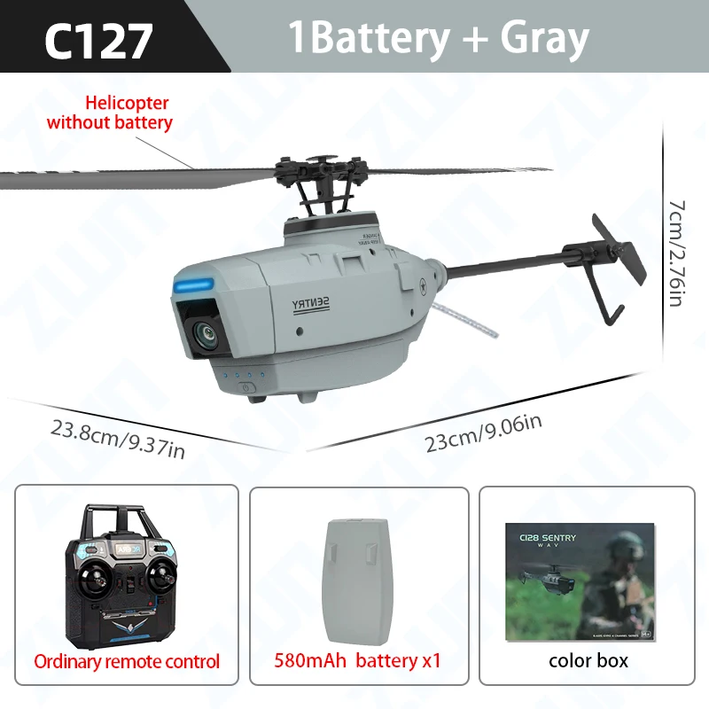 Helicóptero Controlado Remotamente, 2.4g, Giroscópio De 6 Eixos, 4 Canais, Câmera, Função De Manutenção De Altitude, Fpv Com Fluxo Óptico.