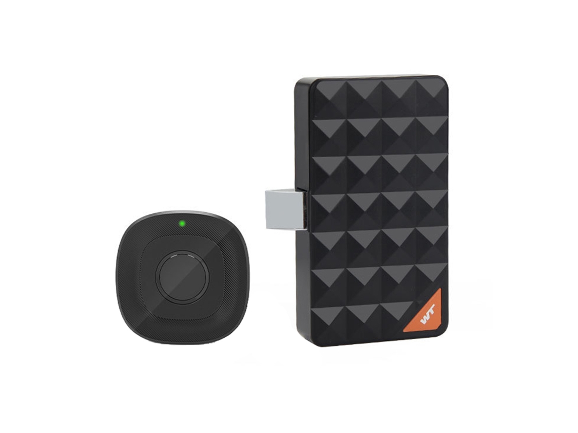 Datador eletrônico MDUG sem chave com sensor de impressão digital para gavetas e armários com motor (preto)