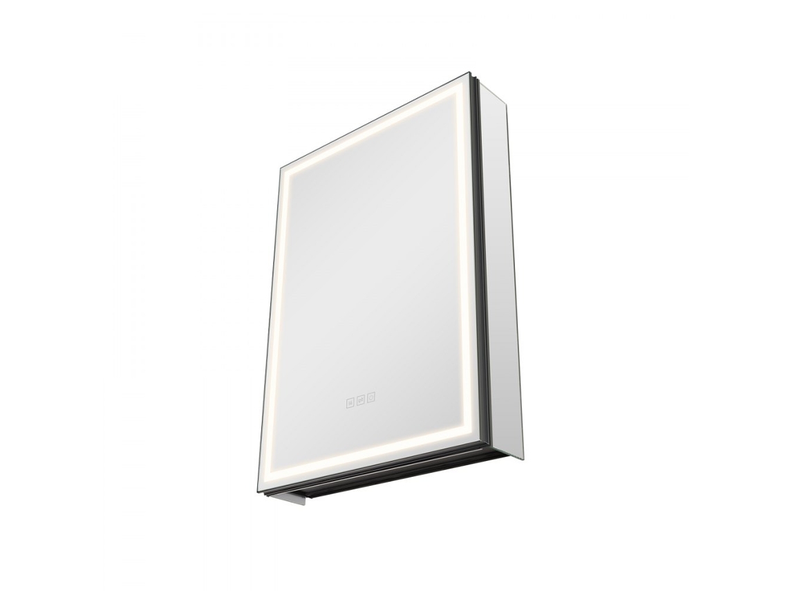 Armário De Casa De Banho Com Espelho Led 65x65cm, Luz Ajustável E Dimmer Tekmaquinas