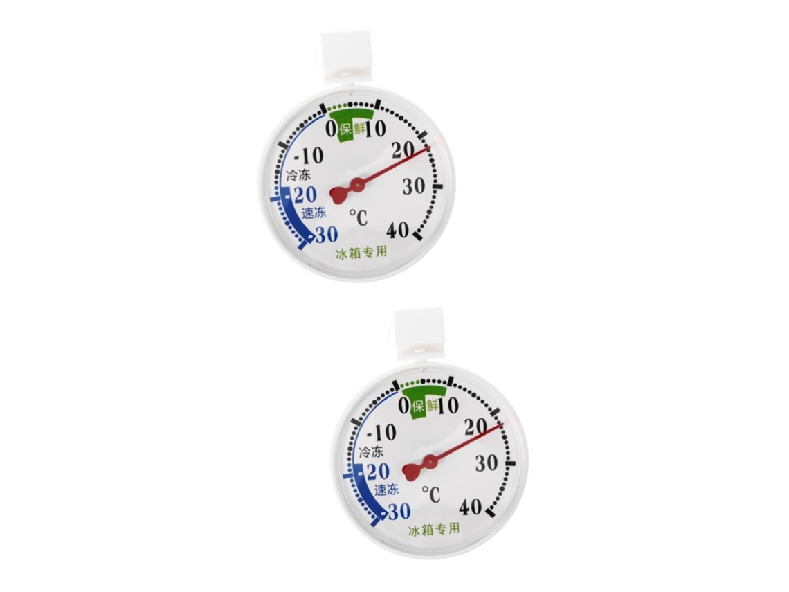 Conjunto De 2 Termômetros Analógicos Para Geladeira, Ideais Para Monitorar A Temperatura Em Refrigeradores E