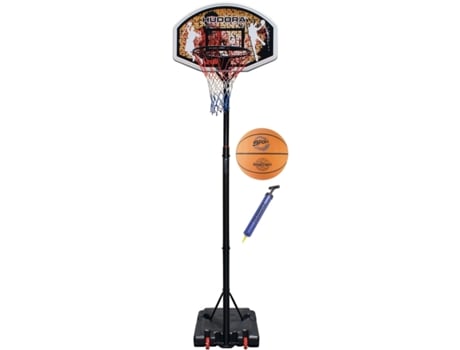 Cesta de basquete Chicago com bola e bomba Hudora