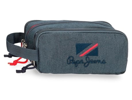 Estojo Triplo PEPE JEANS (9 x 10 x 22 - Poliéster - Azul)