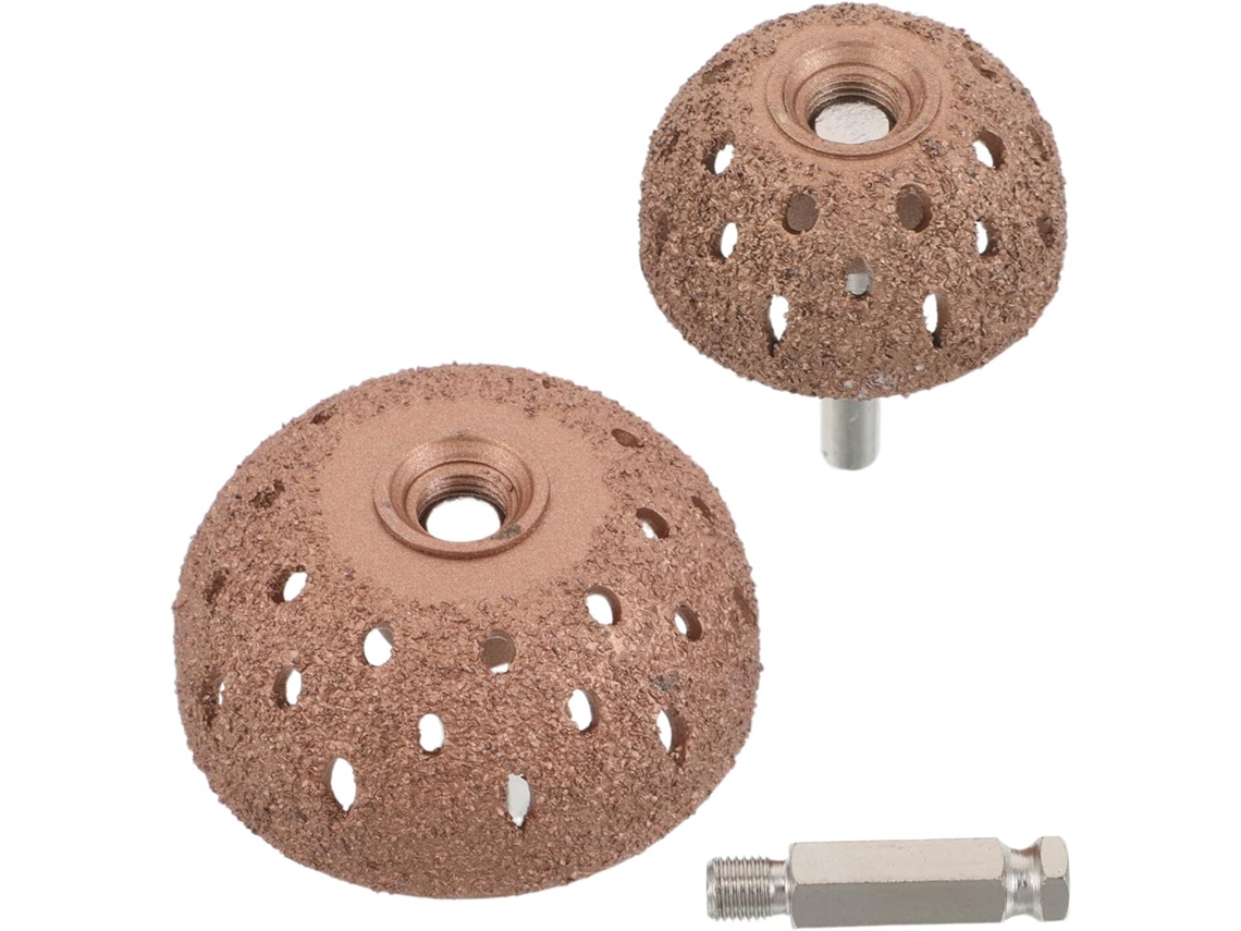 Conjunto de 2 discos abrasivos côncavos em aço tungstênio, 55 mm e 38 mm