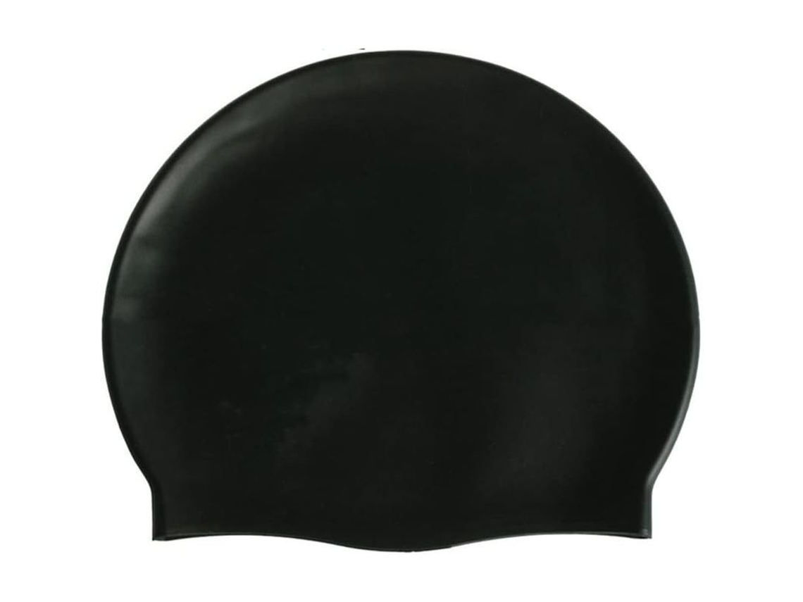 Gorros De Natação De Silicone Para Meninos E Meninas, Confortáveis E Elásticos, Impermeáveis, Cor Preta