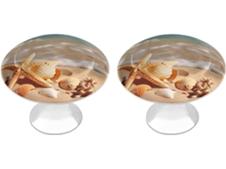 Puxadores Redondos De Aço Inoxidável Com Design Circular Em Formato Conchas E Estrelas Do Mar Na Praia Ideais Para