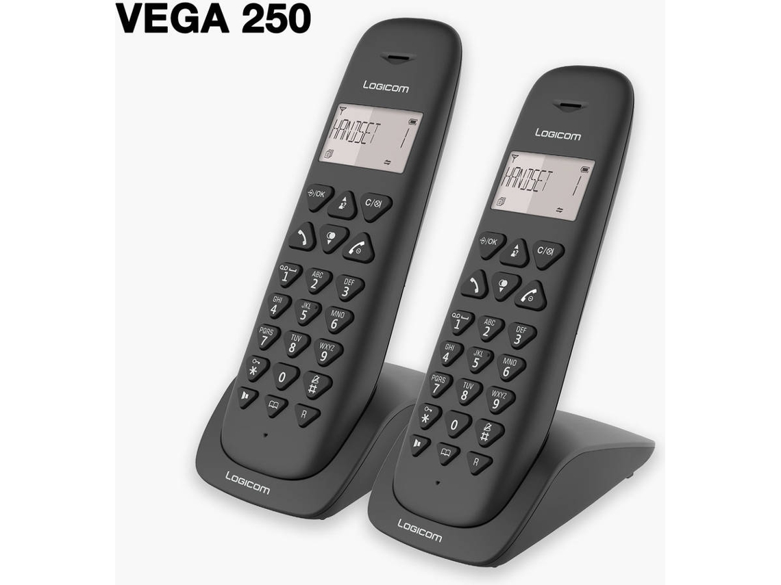 Telefone Fixo LOGICOM Duo Vega 250 Preto