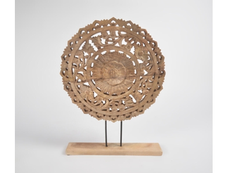 Peça Decorativa LUV SAFFRON Raw Handcrafted Light Burnt Wood Tabletop Decorative