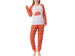 Pijama Halloween Laxiscreed Com Estampa De Abóbora Para Mulheres S, Conjunto Confortável De Família