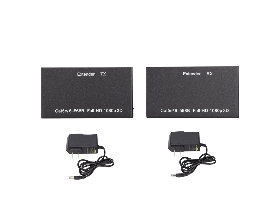 Extensor de Cabo de Interface Multimídia Mali HD com suporte a 1080p 3D, HDCP, EDID via Cat 5e (100‑240V)