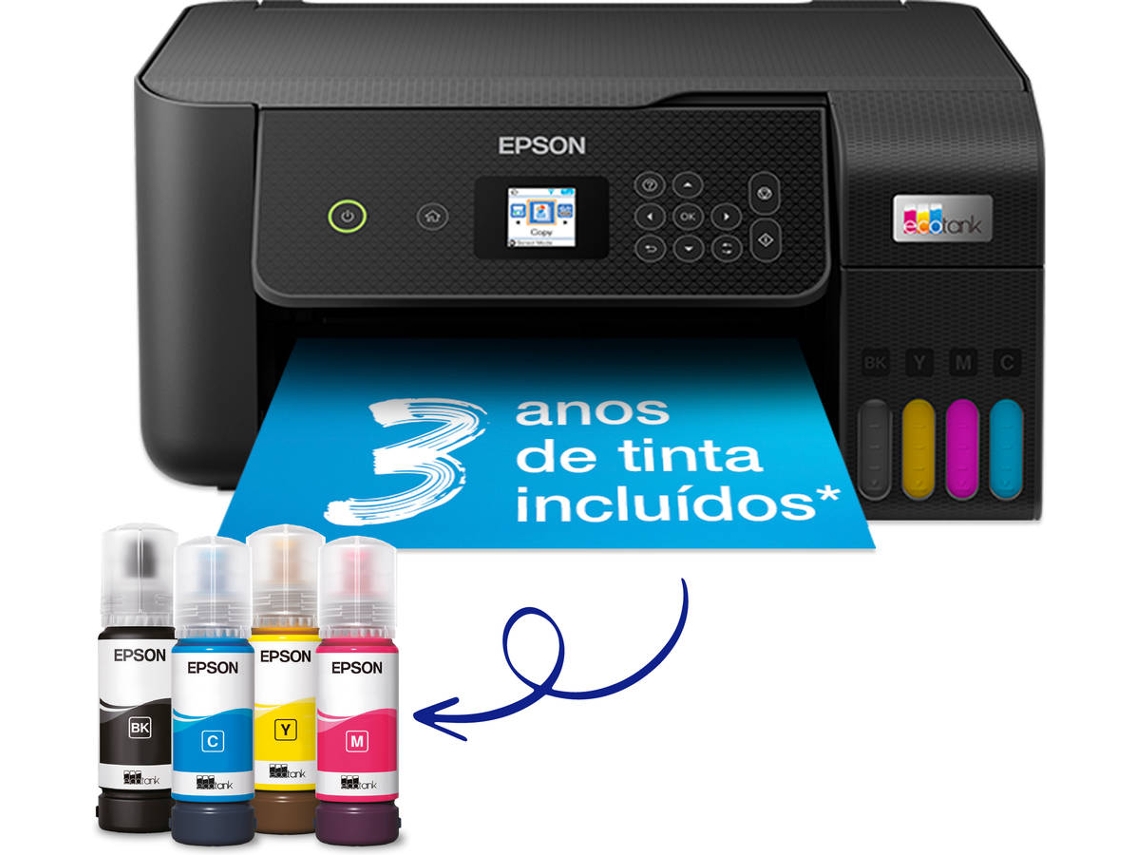 Impressora EPSON EcoTank ET-2820 (Multifunções - Jato de Tinta - Wi-Fi)