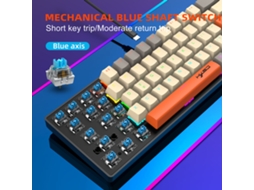 Teclado Mecânico Para Jogos Hxsj K88 Com 68 Teclas, Iluminação Rgb, Design Compacto E Ergonômico