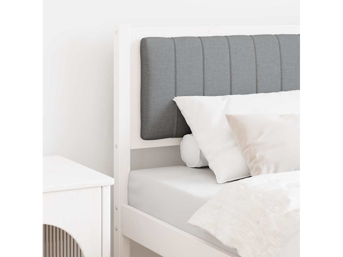 Vidaxl Cabeceira Estofada Branco 80 Cm Madeira De Pinheiro Sólida