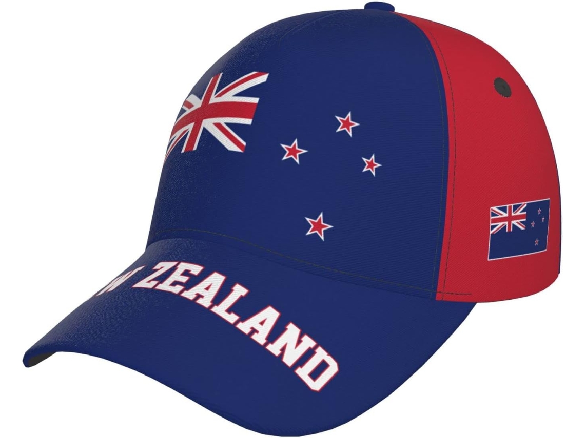 Boné de Beisebol Unissex com Bandeira da Nova Zelândia, Estilo Kiwi, Ajustável | S/MARCA