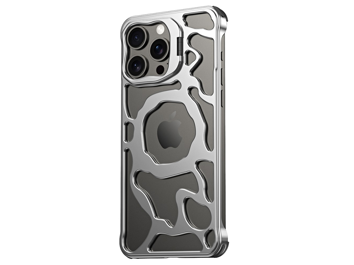 Suporte Casa Prata Para Iphone 13 Pro Alumínio Magnética Prateado
