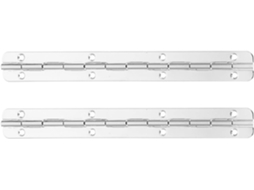 Kichvoe 2 Dobradiças De Piano Reforçadas 200mm Comprimento, 180°, Em Aço Niquelado, Para Caixas De Joias Madeira