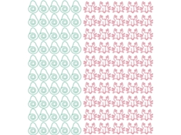 100 unidades de clipes de papel no formato Caranguejo Abacate, com núcleos coloridos e ampla aplicação, ideais para crianças.