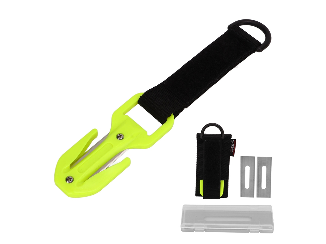 2026rebe-cortador De Línea Para Buceo Scuba De Doble Lado Con Hoja Rescate Seguridad Buceador Amarillo Fluorescente
