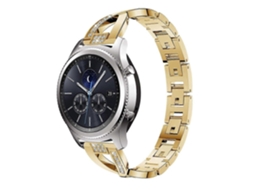 Pulseira Universal De Metal Com Diamante De 22 Mm Para Samsung Gear S3 / Ticwatch Pro / Huawei Gt (preta)