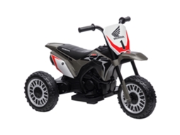 Mota Elétrica com Licença Honda Crf450rl Bateria 6v com Velocidade 3km H Buzina e Som de Arranque 71x40,5x43,5 Cm Cinza