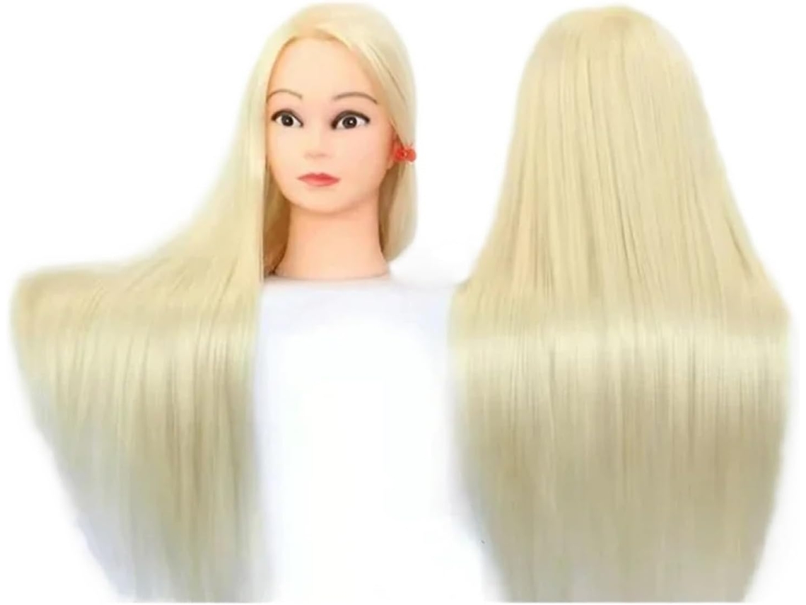 Cabeça de Manequim SFUSHOS | Cabelo Rosa, Penteado Profissional, Sintético, Trança