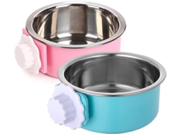 Tigela Removível de Aço Inoxidável para Comida e Água, Resistente a Tombamento, Adequada para Cães, Gatos, Coelhos de Pequeno Porte AQUAFORGE