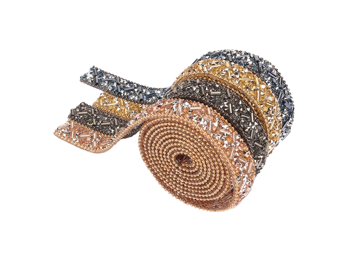 Fita Adesiva De Strass, 4 Peças, Com, Recortável, Brilhante, Roupas E Scrapbooking