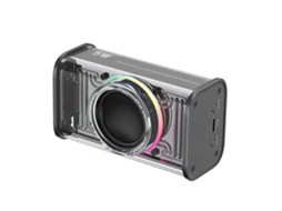 Aetheria alto falante Bluetooth Sem Fio com Luzes Coloridas Grave Potente Subwoofer Som Surround Recarregável Preto