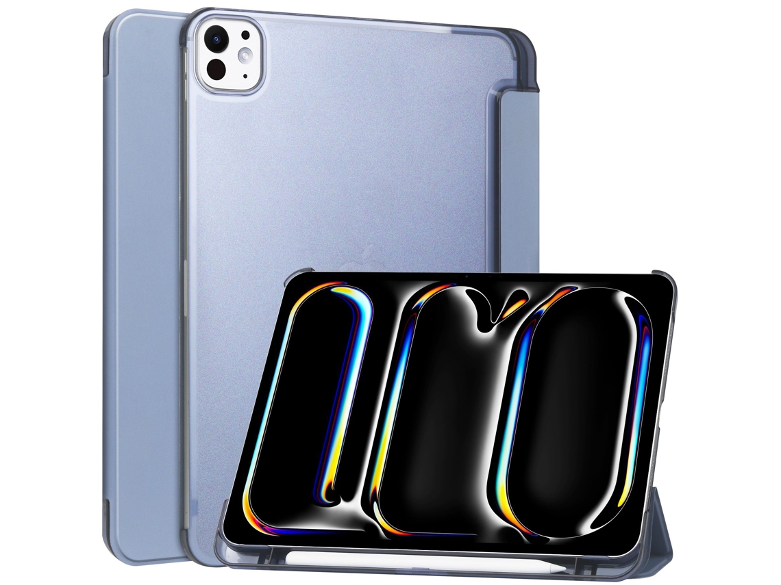 Capa Para Apple Ipad Pro 11 2024 Com Tabuleiro Para Canetas Roxo Lavanda
