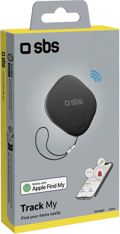 Localizador SBS Universal Wireless (Compatível com Apple Find My - Preto)