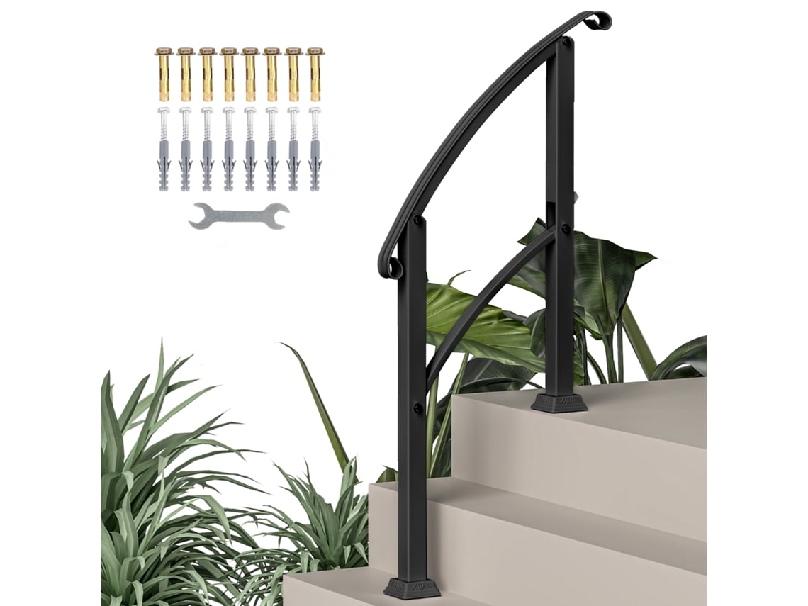 Guarda-corpo Metal Cor Preto 71x8x148 cm Outsunny