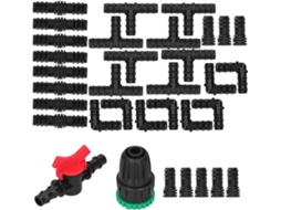 Kit De 34 Peças Para Irrigação Por Gotejamento, Conjunto Adaptadores