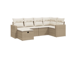 Garden Sofa Set, Garden Sofa Sets Vidaxl Bege Rattan / Vime (n/a)