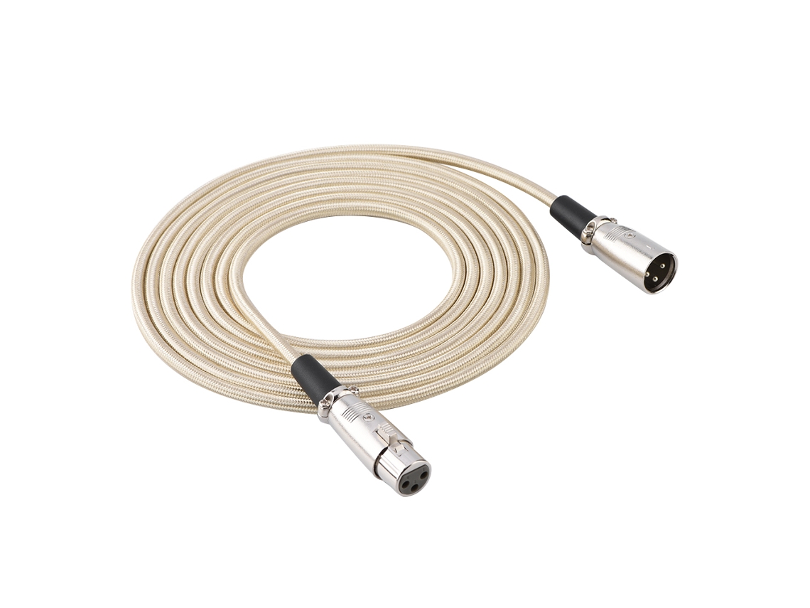 Cabo De Microfone Xlr Macho Para Fêmea 3 Pinos 5 Metros 16,4 Pés