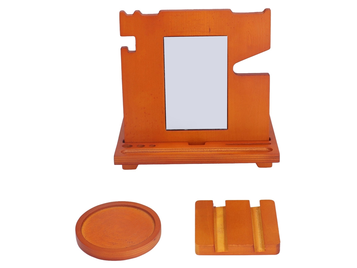 Base De Madeira Para Celular, Suporte Multifuncional E Resistente Para Guardar Relógios, Óculos E Chaves, Organizador De Mesa.
