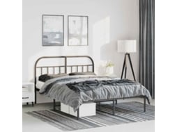 Estrutura De Cama Em Metal Com Cabeceira 150x200 Cm Preto