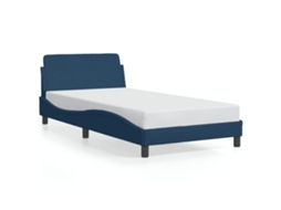 Bed Frame, Bed Frames Vidaxl Azul Tecido (100 X 200 Cm)