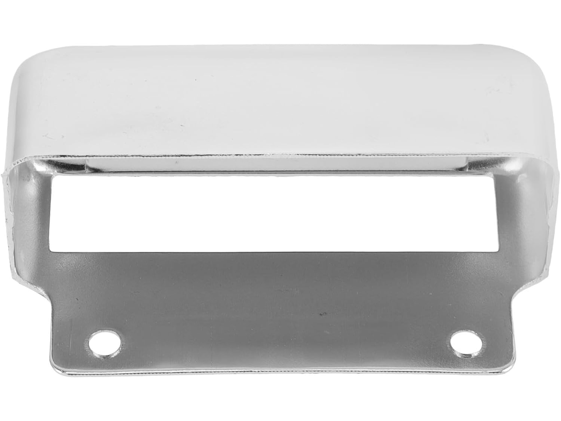 Placa De Reforço De Porta Antirroubo Em Aço Inoxidável Prateado | Design De 35 A 50 Mm