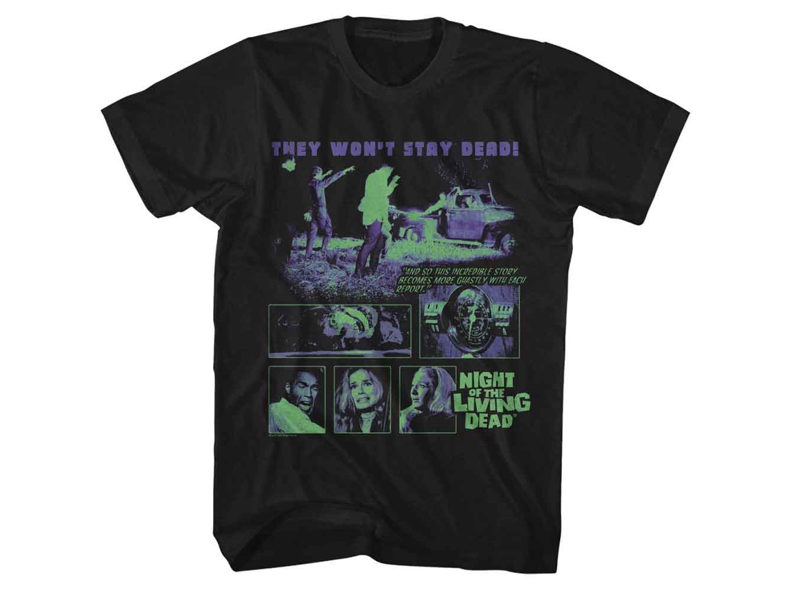 Rockinstone Night Of The Living Dead Notld Zombies And Truck Black T-shirt Size:m