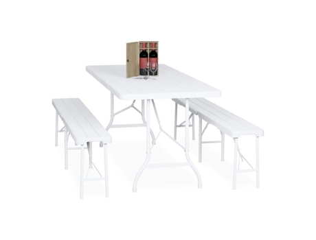 Conjunto de Barraca de Cerveja Dobrável de 3 Peças B2X
