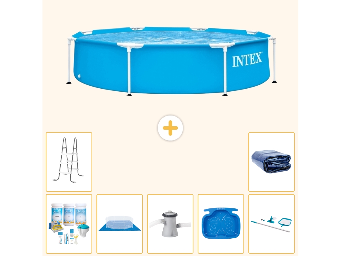 Piscina com Estrutura Redonda 244x51 Cm 8 peças S20405 INTEX