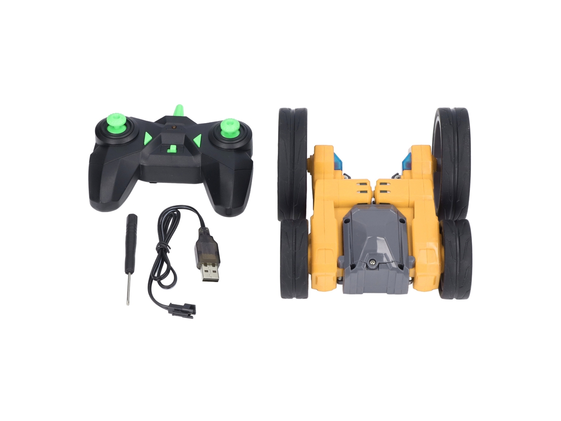 Rebe-carro De Controle Remoto Com Rotação De 360 Graus 2.4ghz De Alta Velocidade Para Crianças Meninos Amarelo
