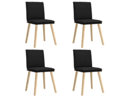 Dining Chair, Dining Chairs Vidaxl Preto Tecido (n/a)