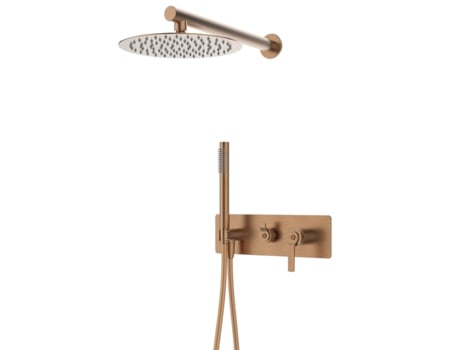 Molette Coluna De Duche Encastrável Mecânica Em Cobre Escovado Essebagno