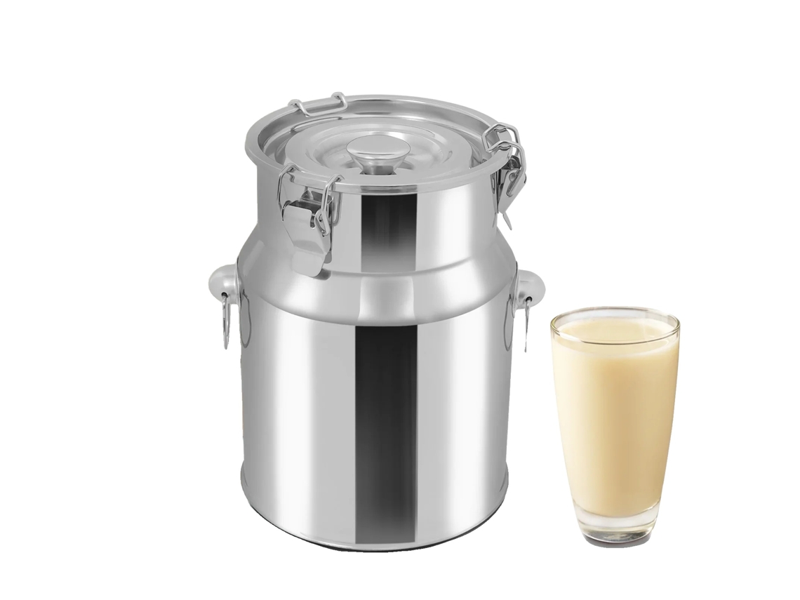 Lata De Leite, Capacidade De 5l, Aço Inox Durável, Design Vedado, Prata Oem