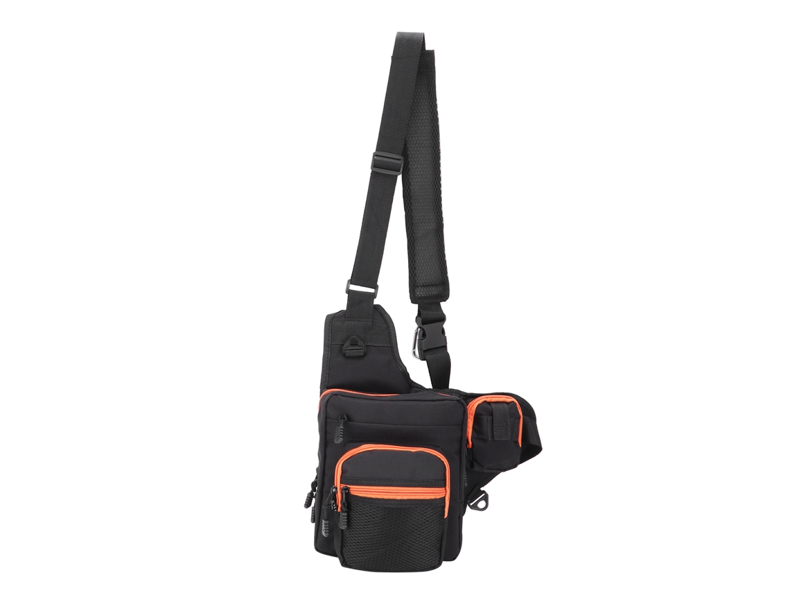 Bolsa de Pesca Multifuncional Poliéster Preta